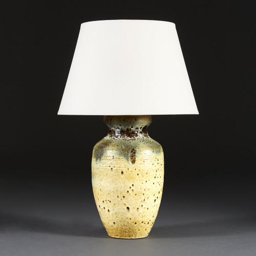 A 1970s Art Pottery Vase as a Lamp