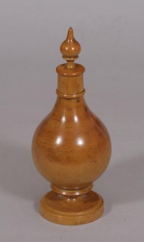 Antique Treen Boxwood Spice Flask