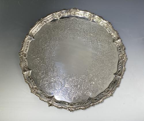 Victorian silver salver Aldwinckle and Slater 