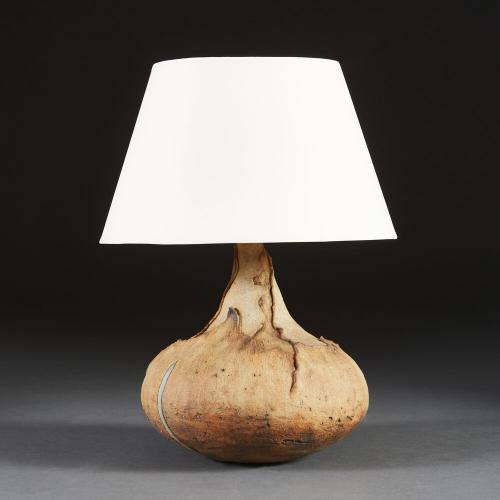 An Unusual Terracotta Onion Lamp