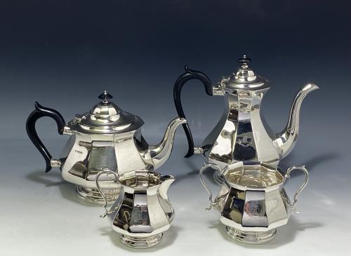 Sterling silver tea and coffee service set Fordham and Faulkner 1912