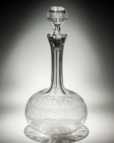 An Engraved Victorian Period Decanter