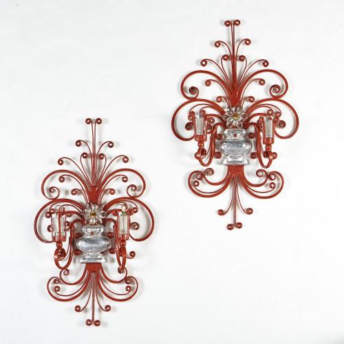 A Pair of Wall Lights after Maison Bagues