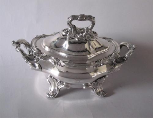Old Sheffield Plate Silver Sauce Tureen, circa 1830, by Waterhouse & Co.
