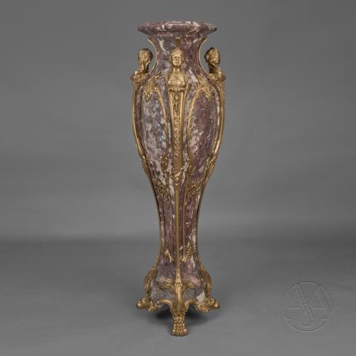 A Louis XVI Style Marble Pedestal