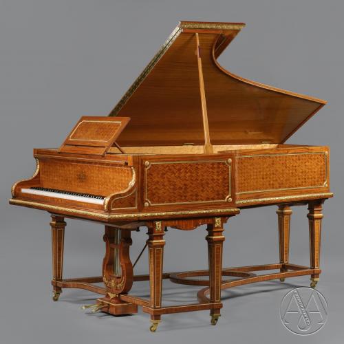 An Important Parquetry Inlaid Grand Piano by François Linke