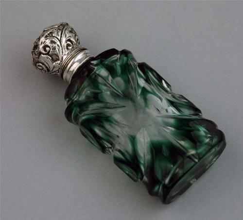 Silver Mounted Glass Scent Bottle, circa 1875