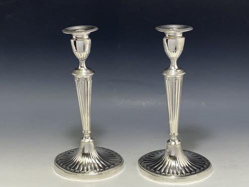 Georgian silver candlesticks John Parsons and Co 1785