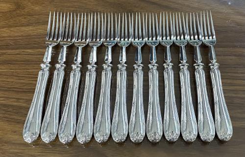 Mappin and Webb Louis Seize silver cake pastry forks 