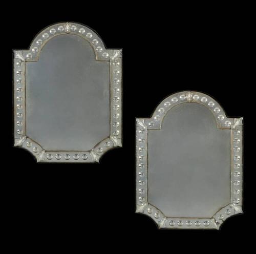A Large Pair of Venetian Glass Mirrors