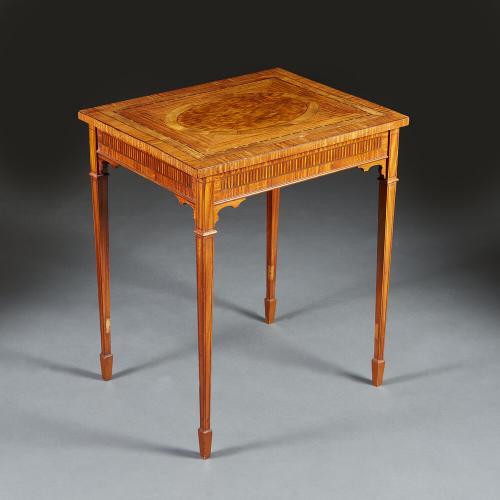 A Fine Satinwood Parquetry Occasional Table