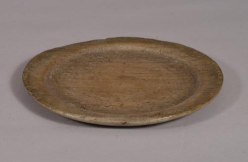S/4587 Antique Treen 18th Century Sycamore Welsh Platter