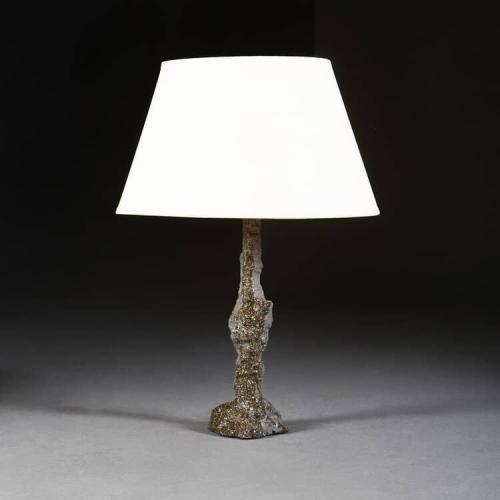 A Mid Century Brown Glaze Ceramic Lamp