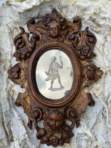 18th century carved giltwood mirror