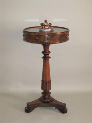 Rosewood Drum Work Table, circa 1825