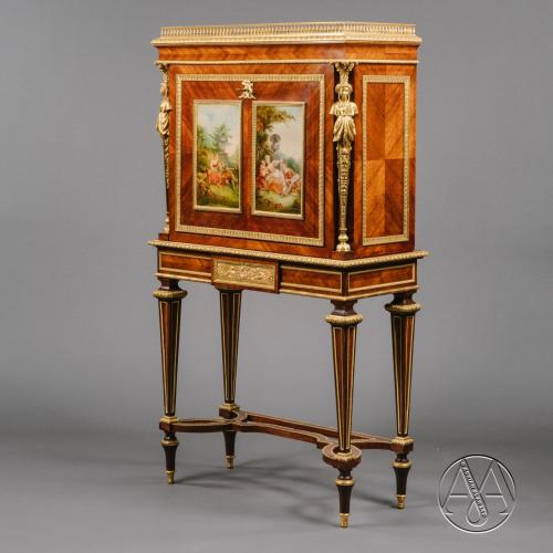 A Fine Louis XVI Style Secretaire À Abattant, in the Manner of Weisweiler 