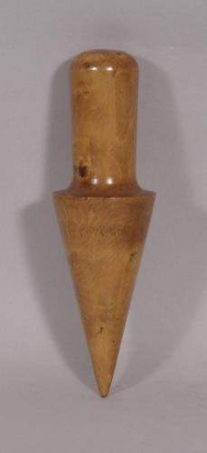 S/4597 Antique Treen 19th Century Boxwood Plumber's Turnpin