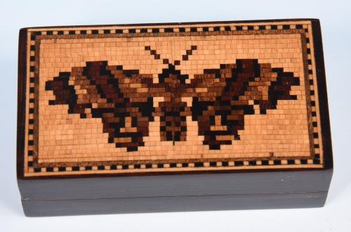 Tunbridge Ware Butterfly Box.