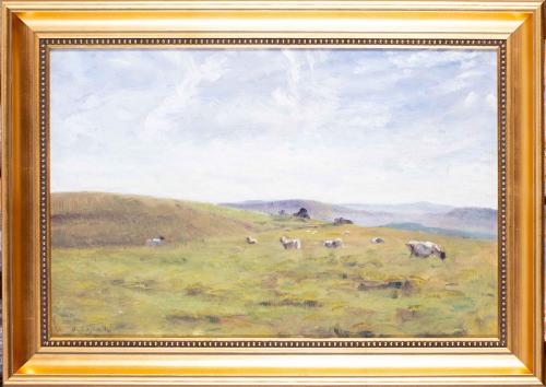 Neil Tyler (British, b.1945), Sheep on the Moors