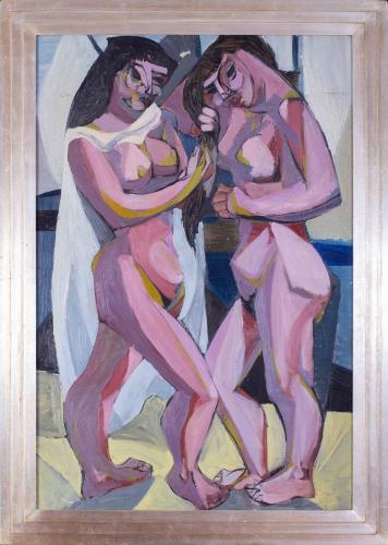 Jean Maurice Lasnier (French, 1922 – 2006), Deux Grandes Nues Cubisantes