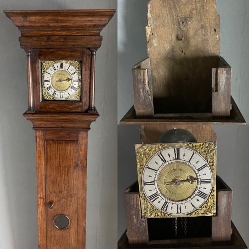 Early Oak Clock with a 9 inch Movement