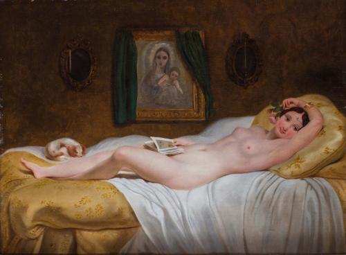 Philippe-Jacques Van Bree (Belgian, 1786-1871), A Reclining Nude