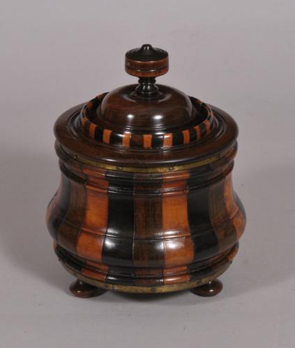 S/4585 Antique Treen 18th Century Dutch Tobacco Jar