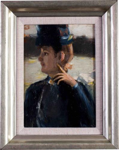 Albert Lynch (Peruvian 1851 – 1912), Femme Au Chapeau