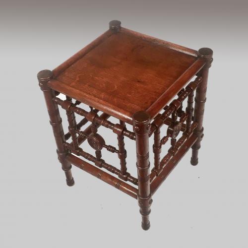 antique 19th century aesthetic movement oak table