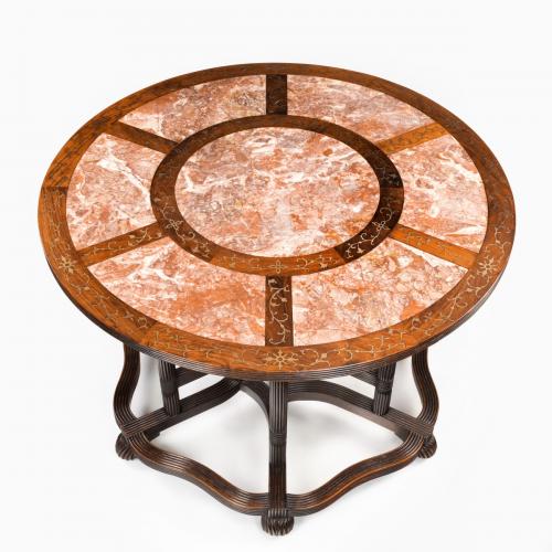 Anglo-Chinese hardwood picnic table