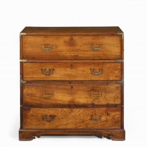 Anglo-Chinese hardwood naval officer’s campaign chest