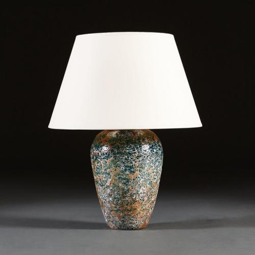 A 1940s Art Glass Vase as a Lamp