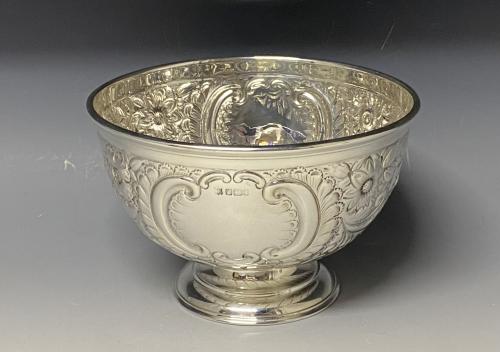 Sterling silver rose bowl Fenton Brothers 1903