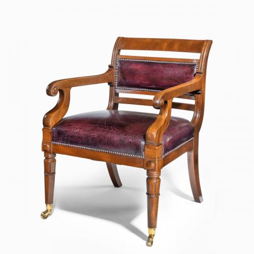 mahogany library chair