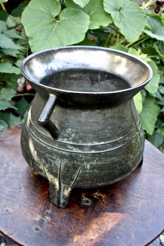 A Leaded Bronze Tripod Cauldron, English 17th Century 