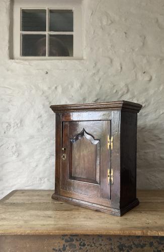 18th century Welsh oak spice cupboard