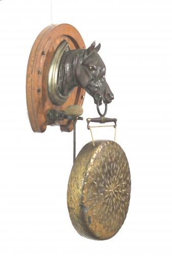 Bronze horse's head gong