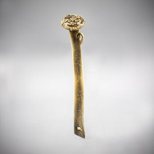 Stag Antler Sashi-Netsuke in the form of a Sceptre