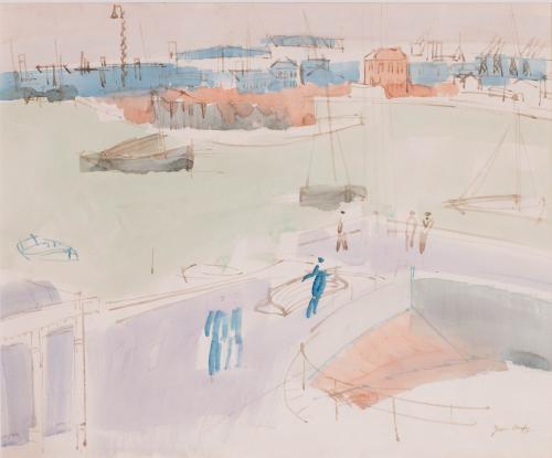 Jean Dufy (French, 1888 – 1964), Vue de port du Havre, circa 1925