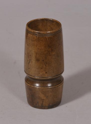 S/4761 Antique Treen Early 19th Century Sycamore Spice Measure