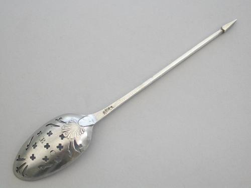 George III Silver Shell Back Mote Spoon