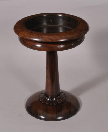 S/4756 Antique Treen Early 19th Century Rosewood Jardiniere Stand