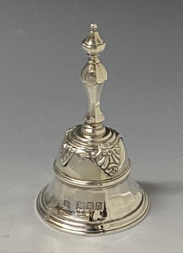 Antique sterling silver table bell Wellby 1917