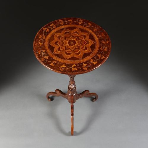 Occasional Table with Vine Leaf Decoration, mid 19th Century