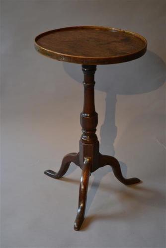 A George III oak candle stand