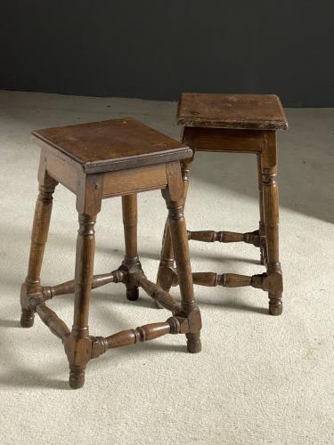 A Pair of late 18th / early 19th century wooden stools