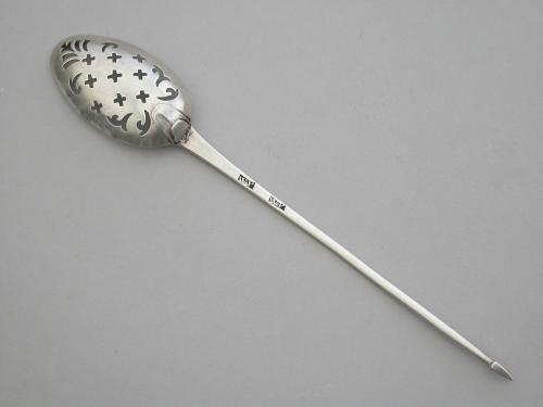 George III Silver Double-Drop Mote Spoon