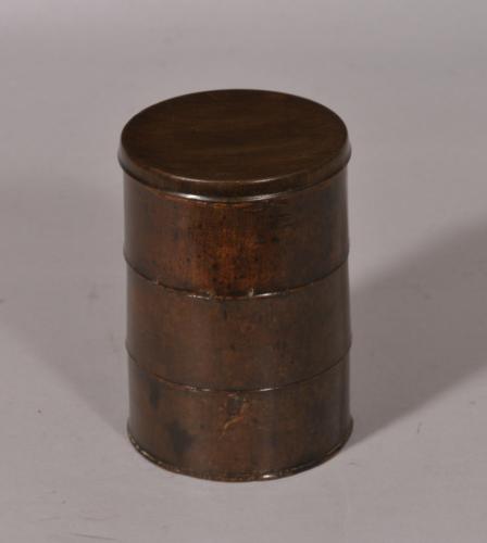 S/4774 Antique Treen 19th Century Three Section Spice Tower