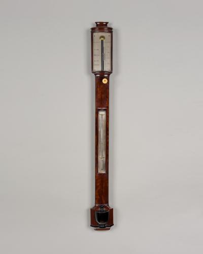 HENRY GLOVER & Co., Leadenhall Street, London- George III bowfront stick barometer