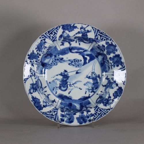 warrior plate kangxi blue and white